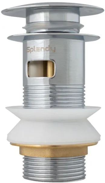 Донный клапан для раковины Splendy AA3071YORMCR с переливом, хром Sancos — Оригинал