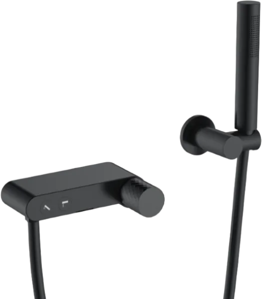 Смеситель для ванны с душем Boheme Stick 123-BB, черный Sancos — Оригинал