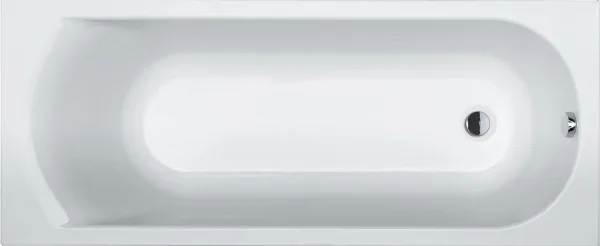 Акриловая ванна Riho Miami 170x70 см, пристенная, белая, на ножках, со сливом-переливом Sancos — Оригинал