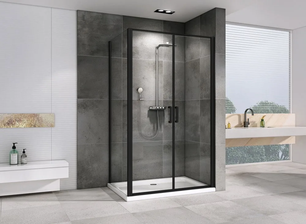 Душевой уголок Abber Sonnenstrand AG04100BC-S85B 100x85, профиль черный, стекло прозрачное Sancos — официальный сайт
