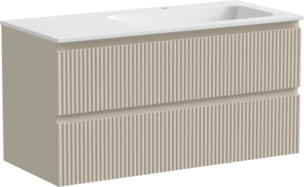 Тумба под раковину Sancos Snob R 100 подвесная Beige soft (капучино), SNR100RCE Sancos — Оригинал