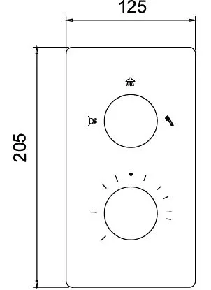 Термостатический смеситель встраиваемый RGW Shower Panels SP-42-01 С ВНУТРЕННЕЙ ЧАСТЬЮ, для душа Sancos — официальный сайт
