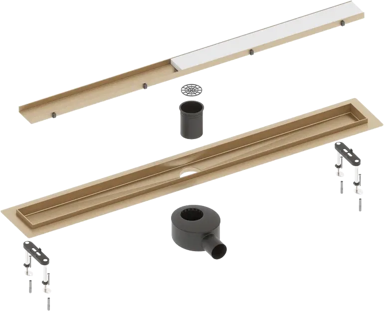 Душевой трап (лоток) Timo Drain Systems DS230207/17 700 двусторонняя панель plate под плитку, золото Sancos — официальный сайт
