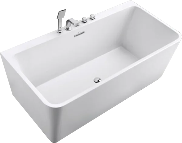 Акриловая ванна Esbano Paris SM 170x85 см, отдельностоящая, белая, со сливом-переливом Sancos — Оригинал