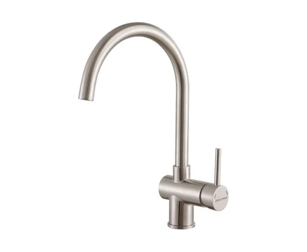 Смеситель для кухни Paulmark BendBe212066-BS, брашированная сталь Sancos — Оригинал