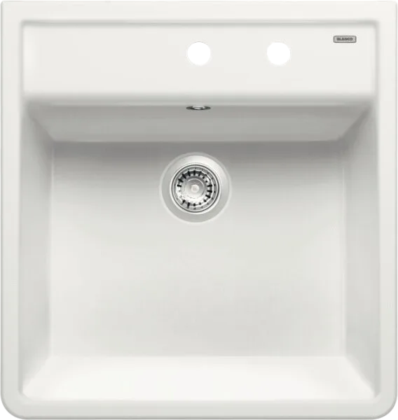 Мойка кухонная Blanco Panor 514501 белая глянцевая, два отверстия Sancos — Оригинал