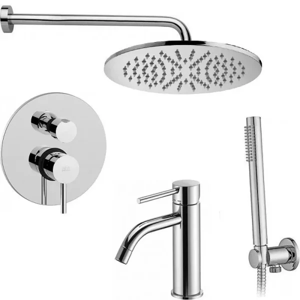Комплект для ванной Paffoni Light KITLIG018CR071 С ВНУТРЕННЕЙ ЧАСТЬЮ, хром Sancos — Оригинал