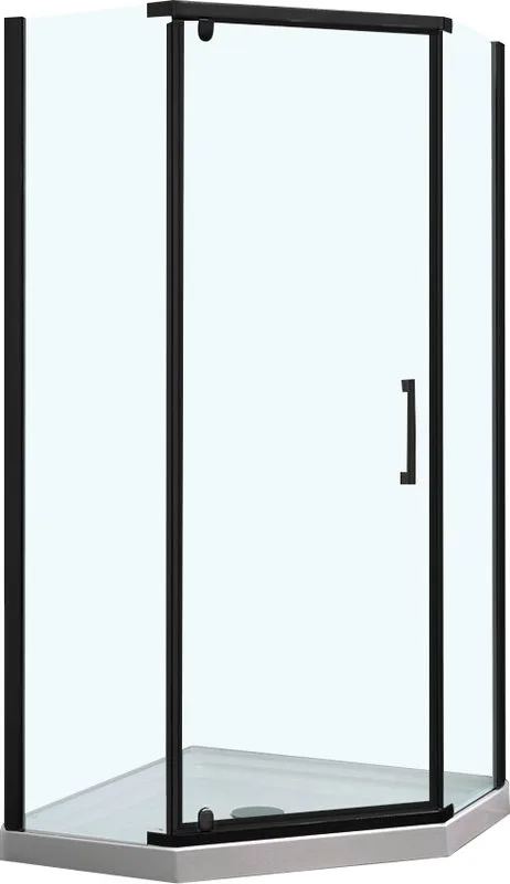 Душевой уголок Vincea Stresa VSP-1S900CLB 90x90, профиль чёрный, стекло прозрачное Sancos — официальный сайт
