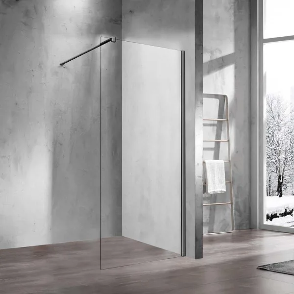 Душевая перегородка Vincea Walk-in VSW-1H600CLGM 60 см, профиль вороненая сталь, стекло прозрачное Sancos — Оригинал