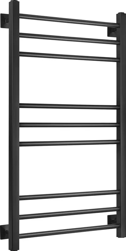 Полотенцесушитель электрический Secado Модена 100х50, ТЭН квадратный скрытый, черный матовый, L Sancos — официальный сайт