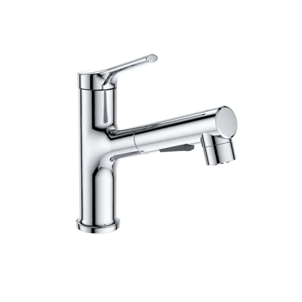Смеситель для раковины Wonzon & Woghand WW-A40862-CR с выдвижным изливом, хром Sancos — Оригинал
