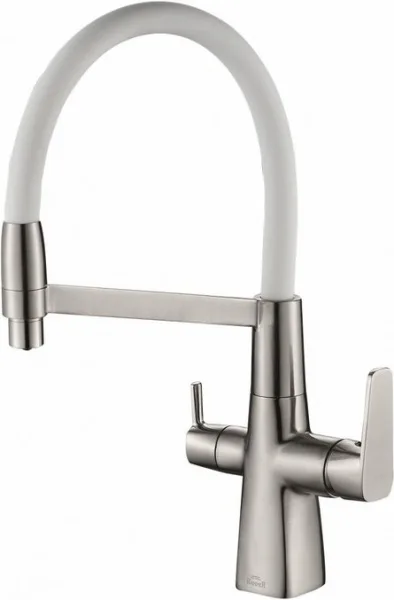 Смеситель для кухни Steel Hammer SH 818-8 SATIN с гибким изливом Sancos — Оригинал