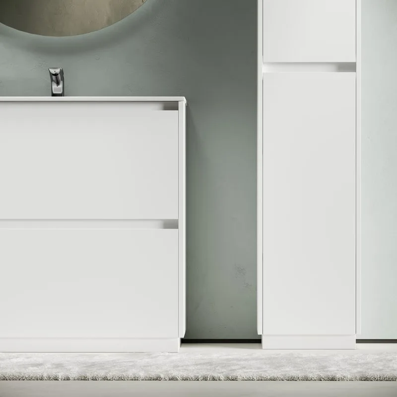 Тумба с раковиной Sancos Libra Floor 90 белый глянец, белая раковина CN7002 Sancos — официальный сайт