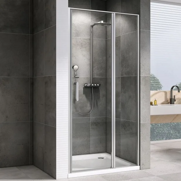 Душевая дверь в нишу Abber Sonnenstrand AG04110S 110 см, профиль хром, стекло прозрачное Sancos — официальный сайт