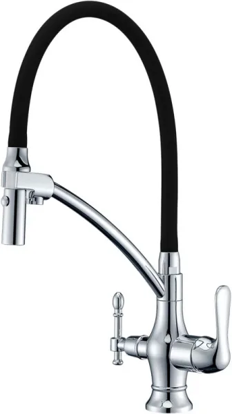 Смеситель для кухни Zorg Sanitary ZR 347-6 YF с гибким изливом Sancos — Оригинал