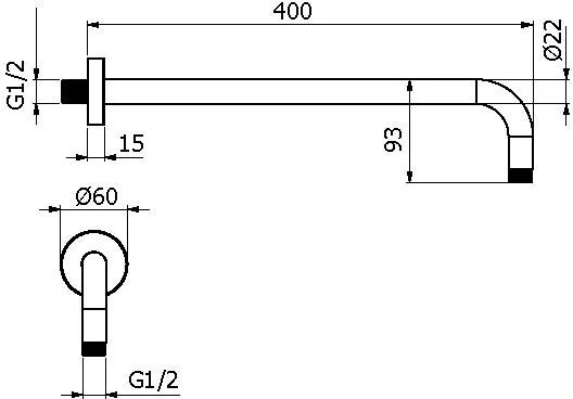 Кронштейн для верхнего душа Plumberia Selection Shower SAT3130CR хром Sancos — официальный сайт