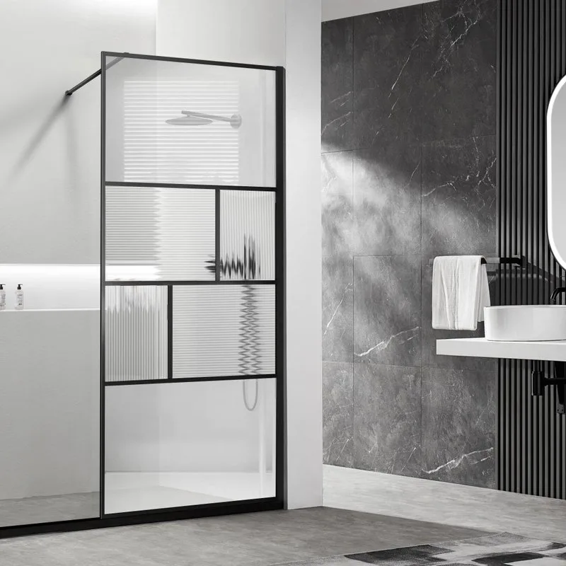 Душевая перегородка Vincea Walk-in HP Art VSW-1HC800CFB 80 см, профиль матовый черный, стекло прозра Sancos — официальный сайт