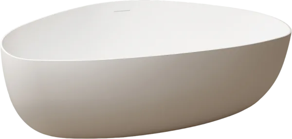 Ванна из искусственного камня Abber Stein AS9608 180x130 см, отдельностоящая, матовая белая, четверт Sancos — Оригинал