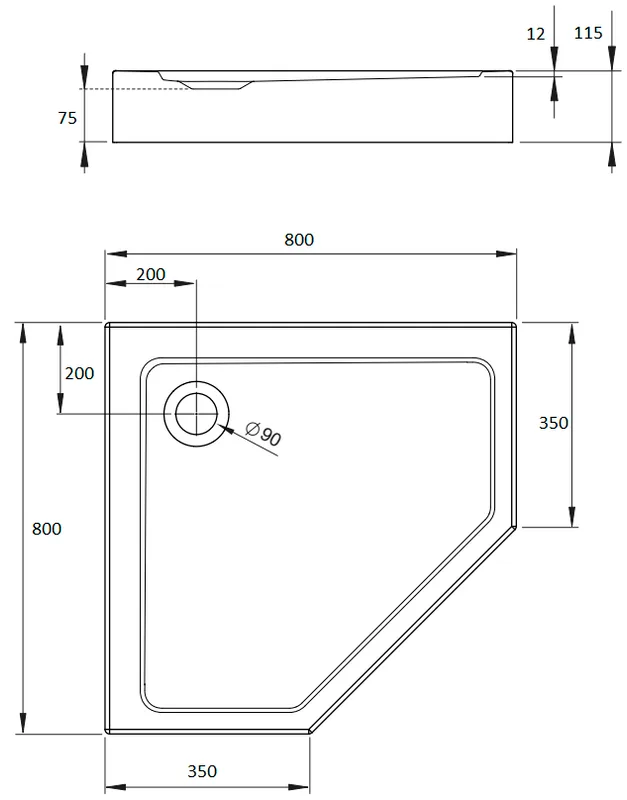 Поддон для душа Radaway Doros PT Compact 80x80 с сифоном Sancos — официальный сайт