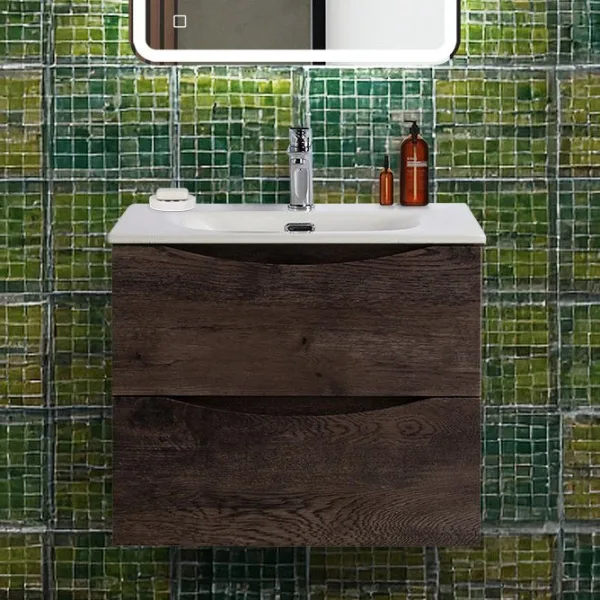 Тумба под раковину без столешницы BelBagno Marino-cer-n 60 подвесная, rovere nature grigio Sancos — Оригинал
