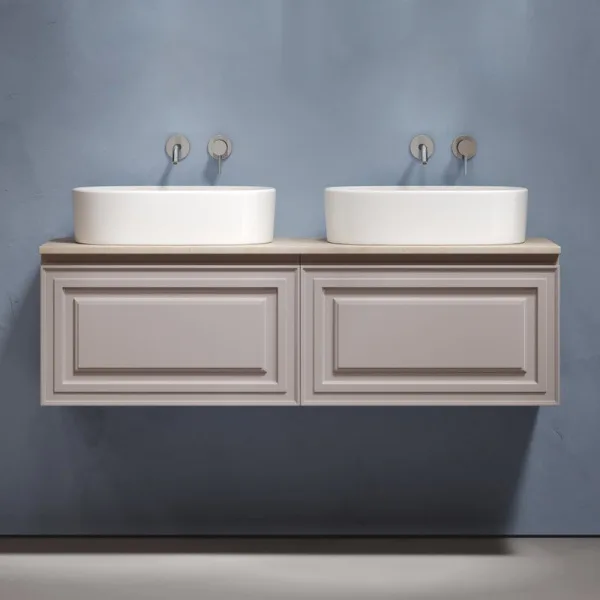 Тумба с раковиной Sancos Very 140 doha soft, столешница бежевая TT140A2, раковина CN6075 Sancos — Оригинал