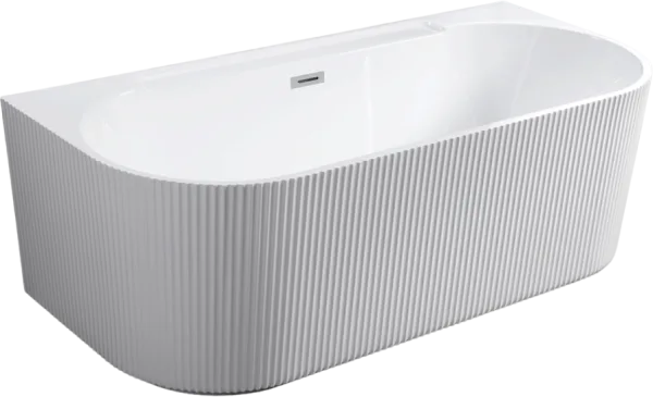 Акриловая ванна Esbano Aruba 170x80 см, пристенная, белая, со сливом-переливом, с донным клапаном Sancos — Оригинал