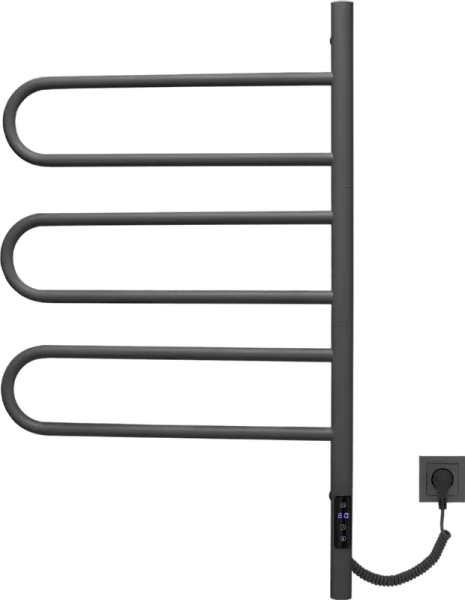 Полотенцесушитель электрический Vincea VTD-1R2CGE 44х80 графит Sancos — Оригинал