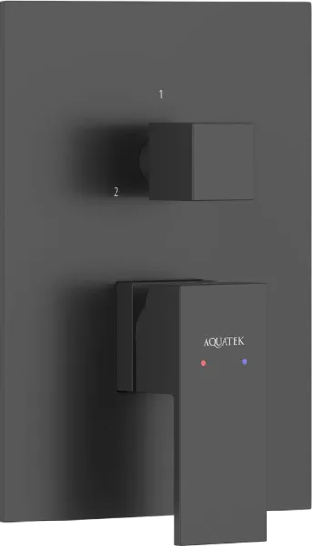 Встраиваемый смеситель AQUATEK Либра AQ1647MB С ВНУТРЕННЕЙ ЧАСТЬЮ, 3 режима, матовы Sancos — Оригинал