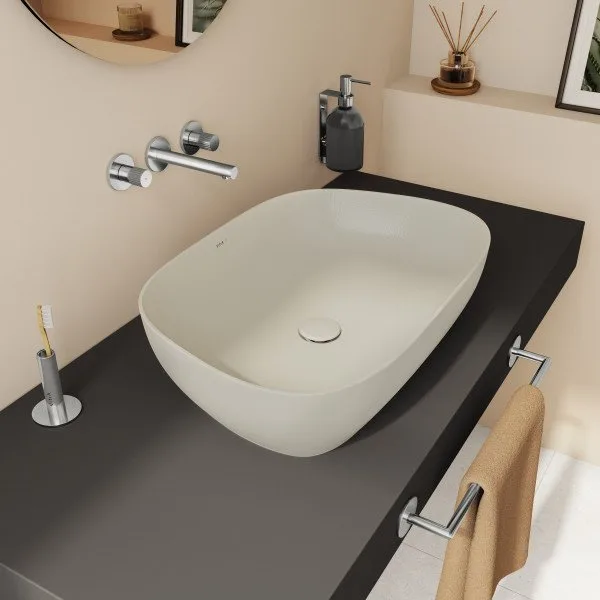 Накладная раковина VitrA Outline Recycled 7993B066-0016 матовый тауп Sancos — официальный сайт