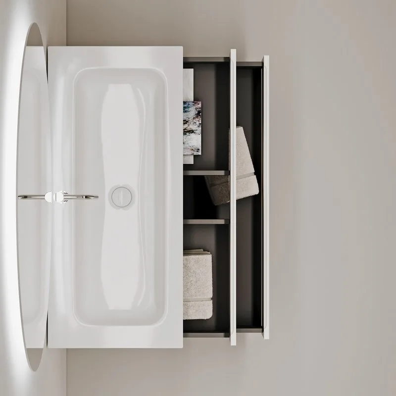 Тумба под раковину Sancos Folk 100 подвесная Bianco (белый), FL100W Sancos — официальный сайт