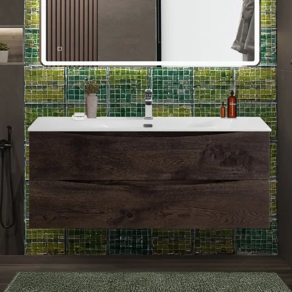 Тумба под раковину без столешницы BelBagno Marino-cer-n 120 подвесная, rovere nature grigio Sancos — Оригинал