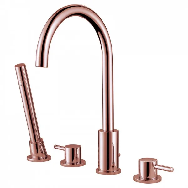 Смеситель на борт ванны Abber Wasser Kreis AF8113RG, розовое золото Sancos — Оригинал