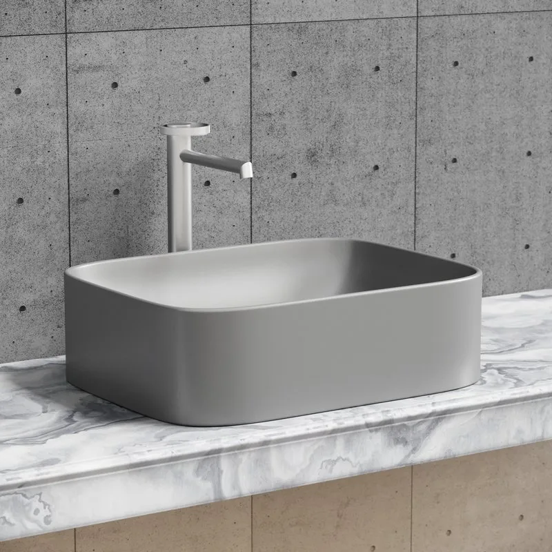 Накладная раковина Ceramicanova Element CN6052MH антрацит матовая Sancos — официальный сайт