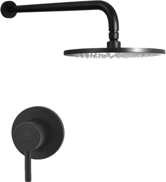 Душевой комплект Paffoni Light KITLIG011NOKING С ВНУТРЕННЕЙ ЧАСТЬЮ, верхний душ 30 см, черный Sancos — Оригинал