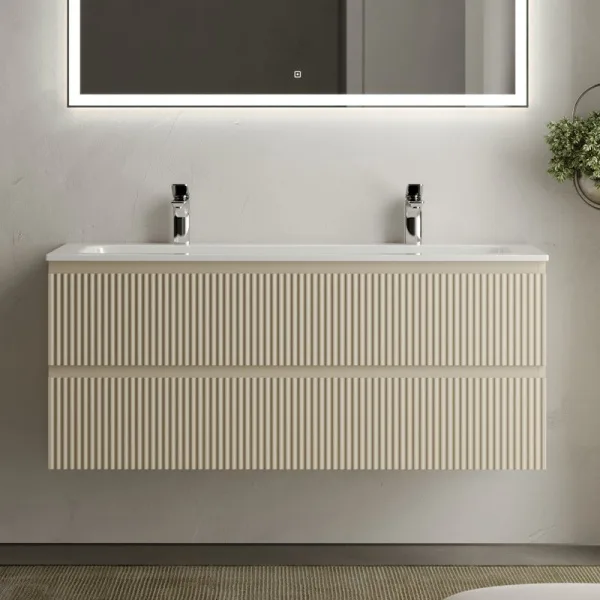Тумба с раковиной Sancos Snob R 120 см, beige soft, раковина CN7016 Sancos — Оригинал