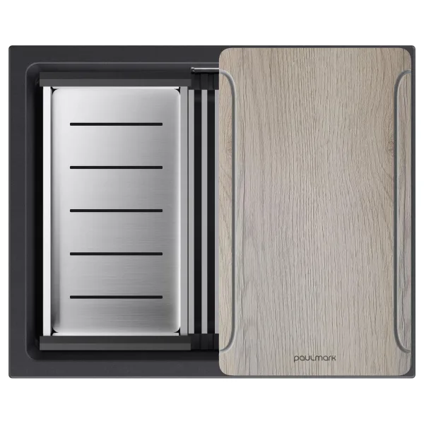 Мойка кухонная Paulmark Lumi-Multi Sink 55 Uni LU-MULTI 55-BLM черный Sancos — Оригинал
