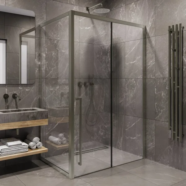 Душевой уголок Timo TDSS-120/13C-8L + TSS-900/13C-8 120x90 см, профиль никель, стекло прозрачное Sancos — Оригинал