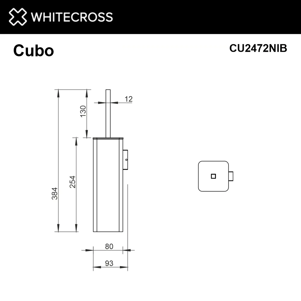 Ершик WHITECROSS Cubo CU2472NIB брашированный никель Sancos — официальный сайт