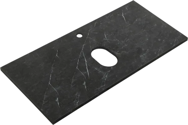 Столешница в ванную под раковину BelBagno KEP-100-MNO marmo nero opaco Sancos — Оригинал