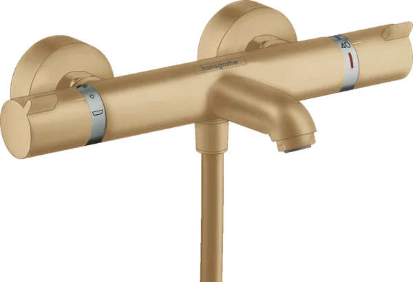 Термостатический смеситель Hansgrohe Ecostat Comfort 13114140, для ванны с душем, шлифованная бронза Sancos — Оригинал