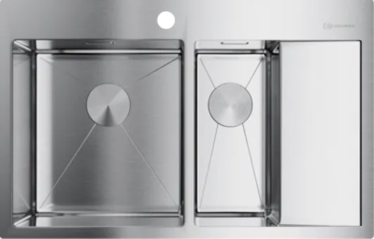Мойка кухонная Omoikiri Akisame 78-2-IN-L нержавеющая сталь Sancos — Оригинал
