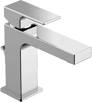 Смеситель для раковины Gattoni Kubik 2576/25C0 хром, с донным клапаном Sancos — Оригинал