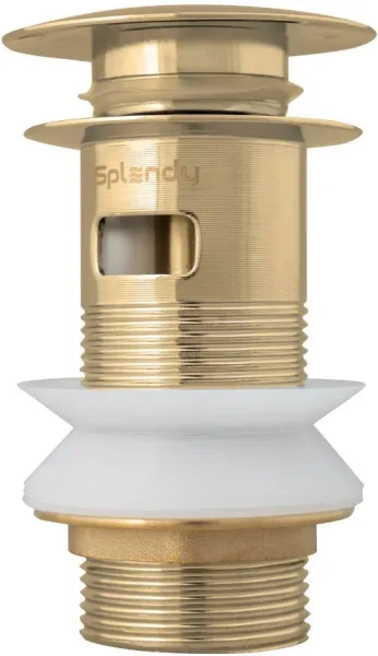 Донный клапан для раковины Splendy AA3071YORMGM с переливом, золото брашированное Sancos — Оригинал