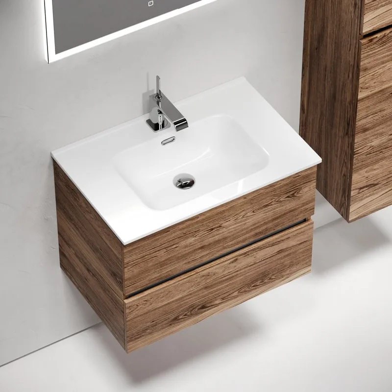 Тумба с раковиной Sancos Urban 70 дуб чарльстон, белая раковина CN7007 Sancos — официальный сайт