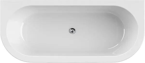 Акриловая ванна Cezares Slim SLIM WALL-180-80-60-W37-SET 180x80 см, пристенная, белая, овальная, с к Sancos — Оригинал