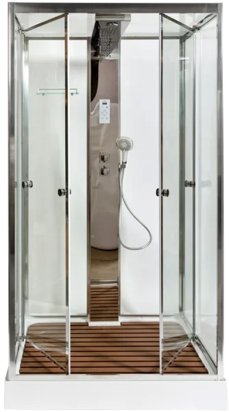 Душевая кабина DTO Z 122ESPOO 120х90, с гидромассажем, профиль хром, стекло прозрачное Sancos — Оригинал