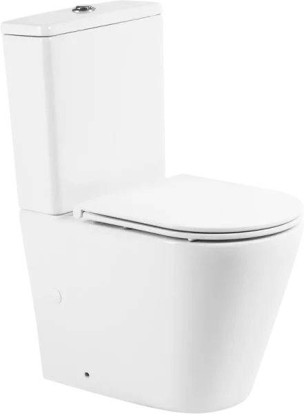Унитаз-компакт напольный BelBagno Flay-r BB2149CPR BB870SC с микролифтом, безободковый, глянцевый бе Sancos — Оригинал