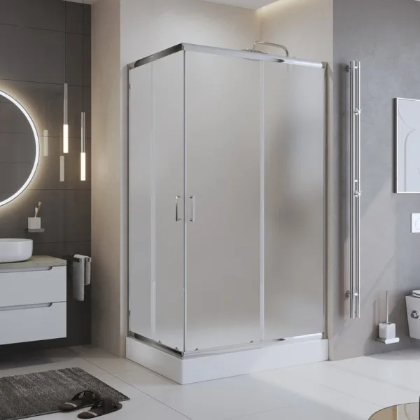 Душевой уголок BelBagno Uno 195 AH 2 120/80 P Cr стекло текстурное Sancos — Оригинал