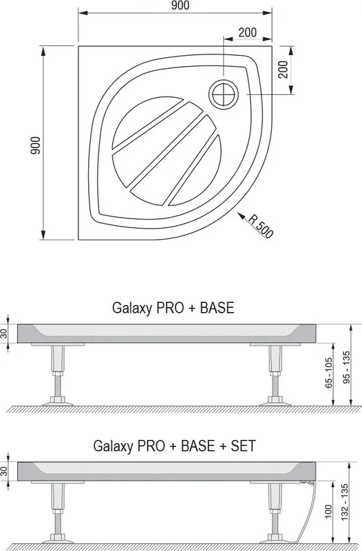 Поддон для душа Ravak Galaxy Pro Elipso Pro-90 Sancos — официальный сайт