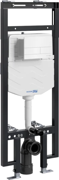 Система инсталляции для унитазов Wasserkraft Dinkel 58TLT.010.ME.WH04, с кнопкой смыва белой Sancos — Оригинал